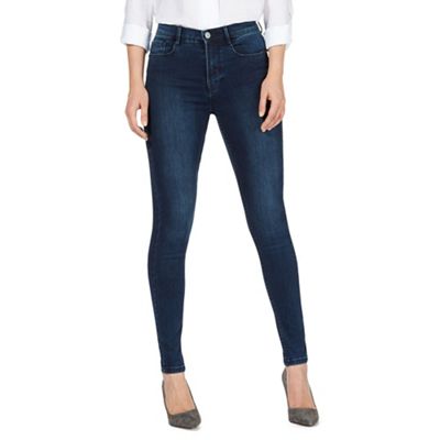 Blue 'Sculpt and Lift' high-waisted skinny jeans